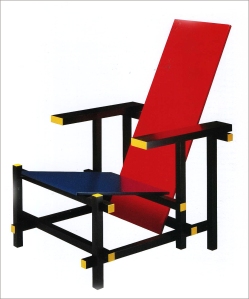 Rietveld - sedia blu e rossa